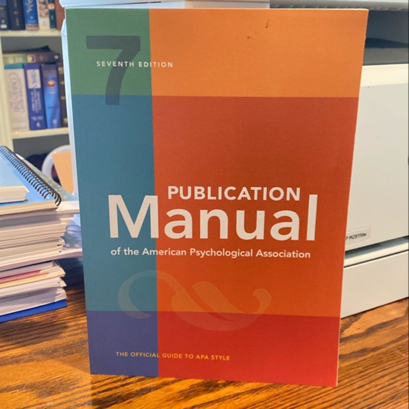 Publication Manual of the American Psychological Association