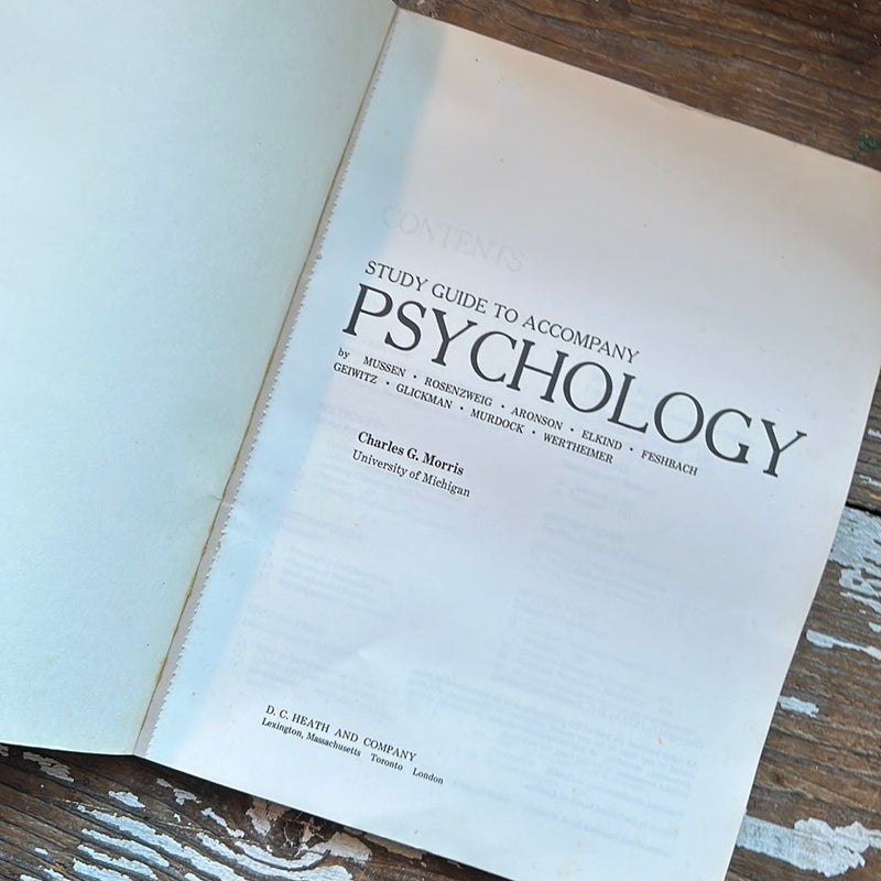 Study Guide to Accompany Psychology