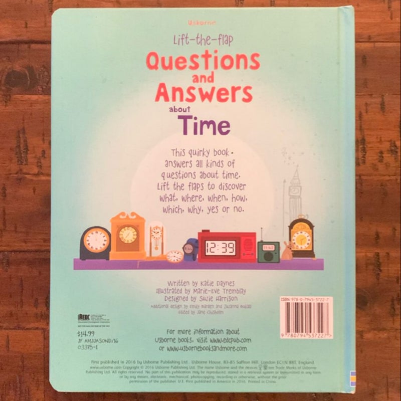 Usbrne Lift the Flap Questions and Answers about Time