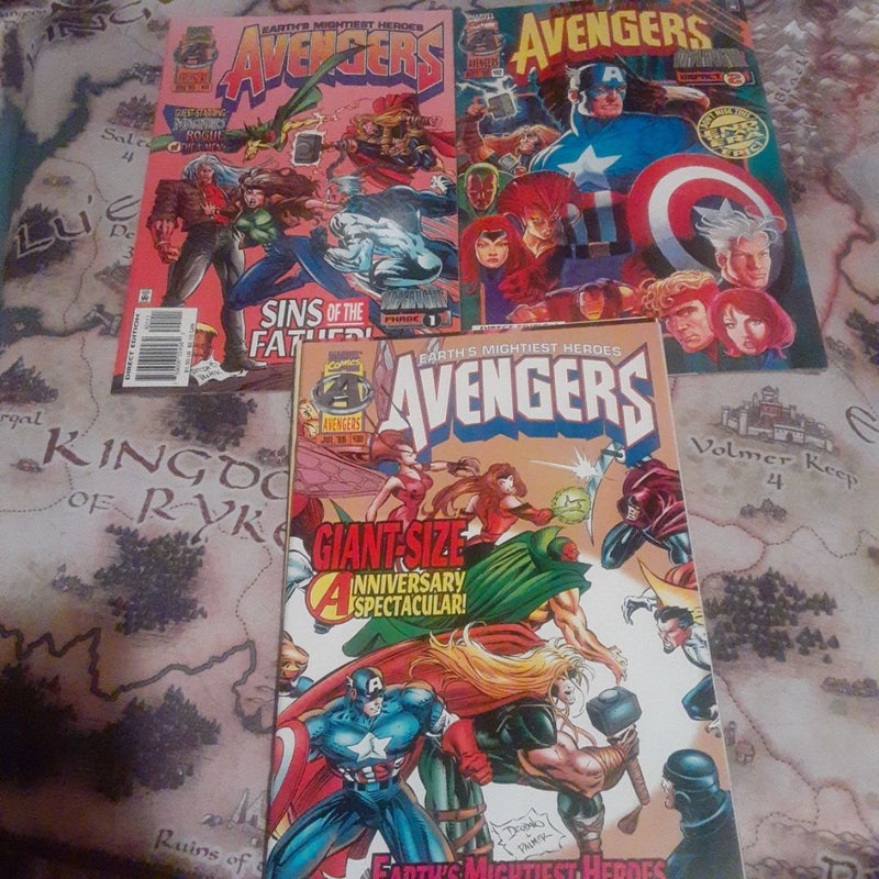 Avengers comic lot issues 396,397,398,399,400,401,402