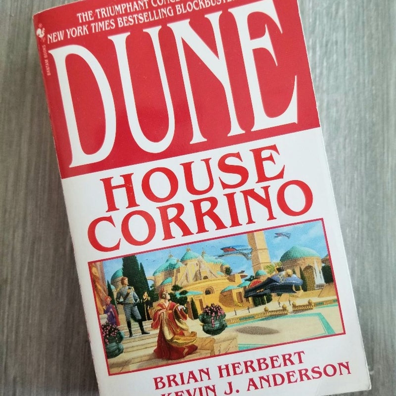 DUNE TRILOGY BY FRANK HERBERT: ATREIDES, HARKONNEN, CORRINO VTG. 2001-2002 BOOKS