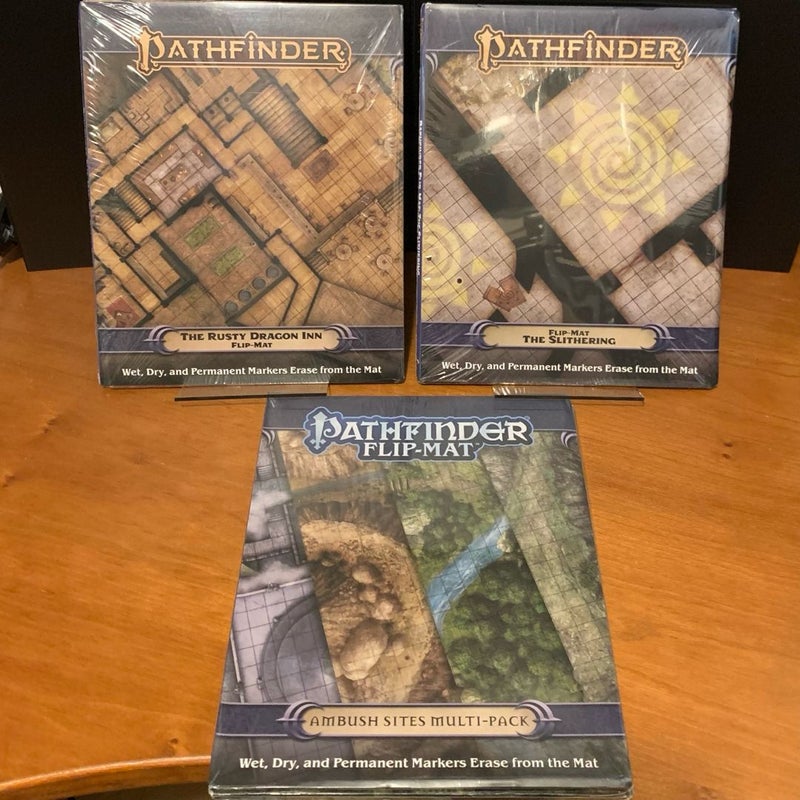 Pathfinder Flip-Mat Lot The Rusty Dragon Inn, Slithering, Ambush Sites Mult-Pack