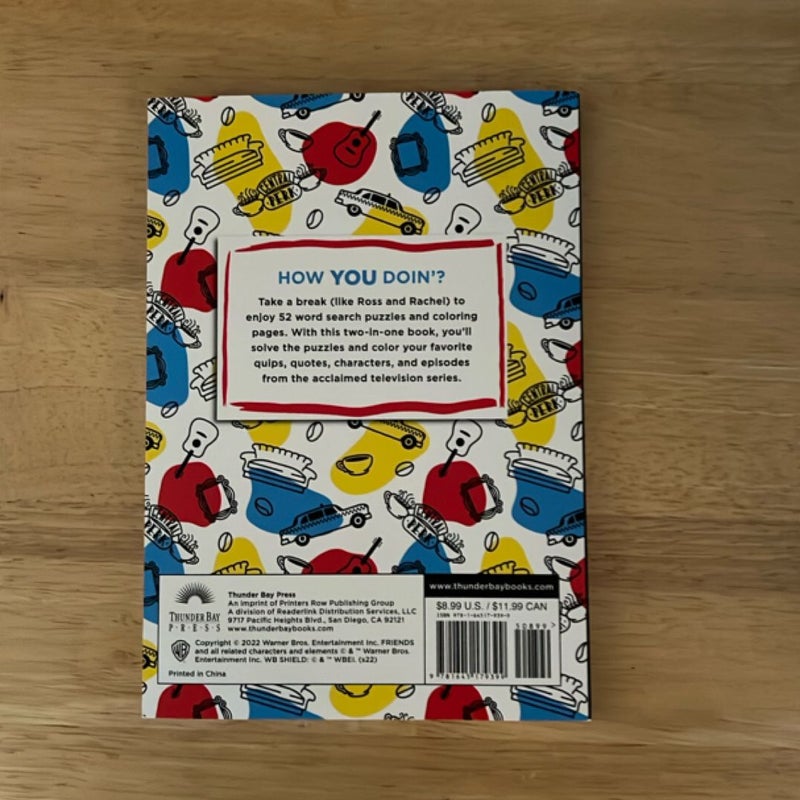 Friends Word Search, Quips, Quotes, and Coloring Book