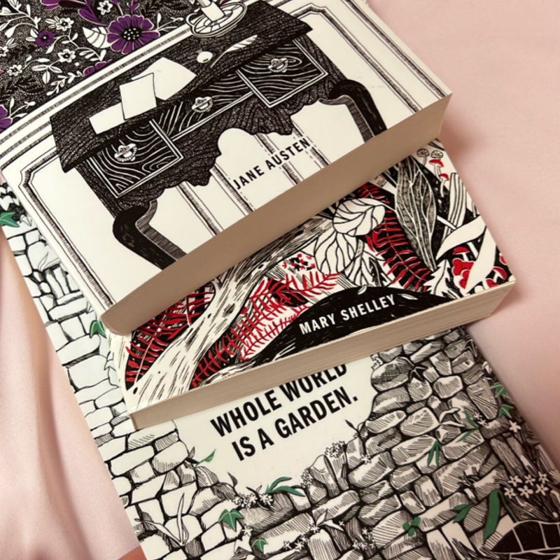 Owlcrate Classics Bundle — The Secret Garden, Frankenstein, Pride and Prejudice
