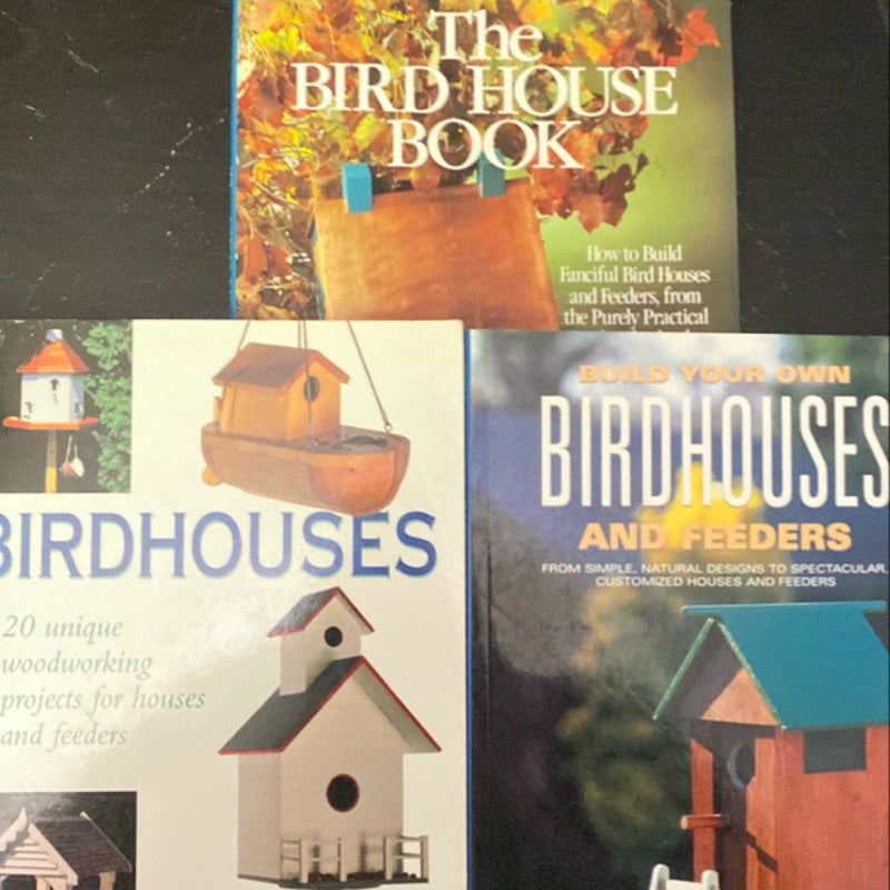 Bundle of three Birdhouses and Feeders books