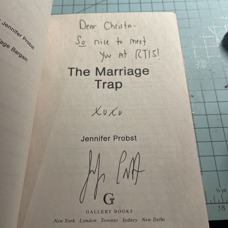 The Marriage Trap SIGNED 