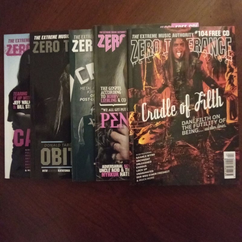 Zero  Tolerance metal magazine 5 issues