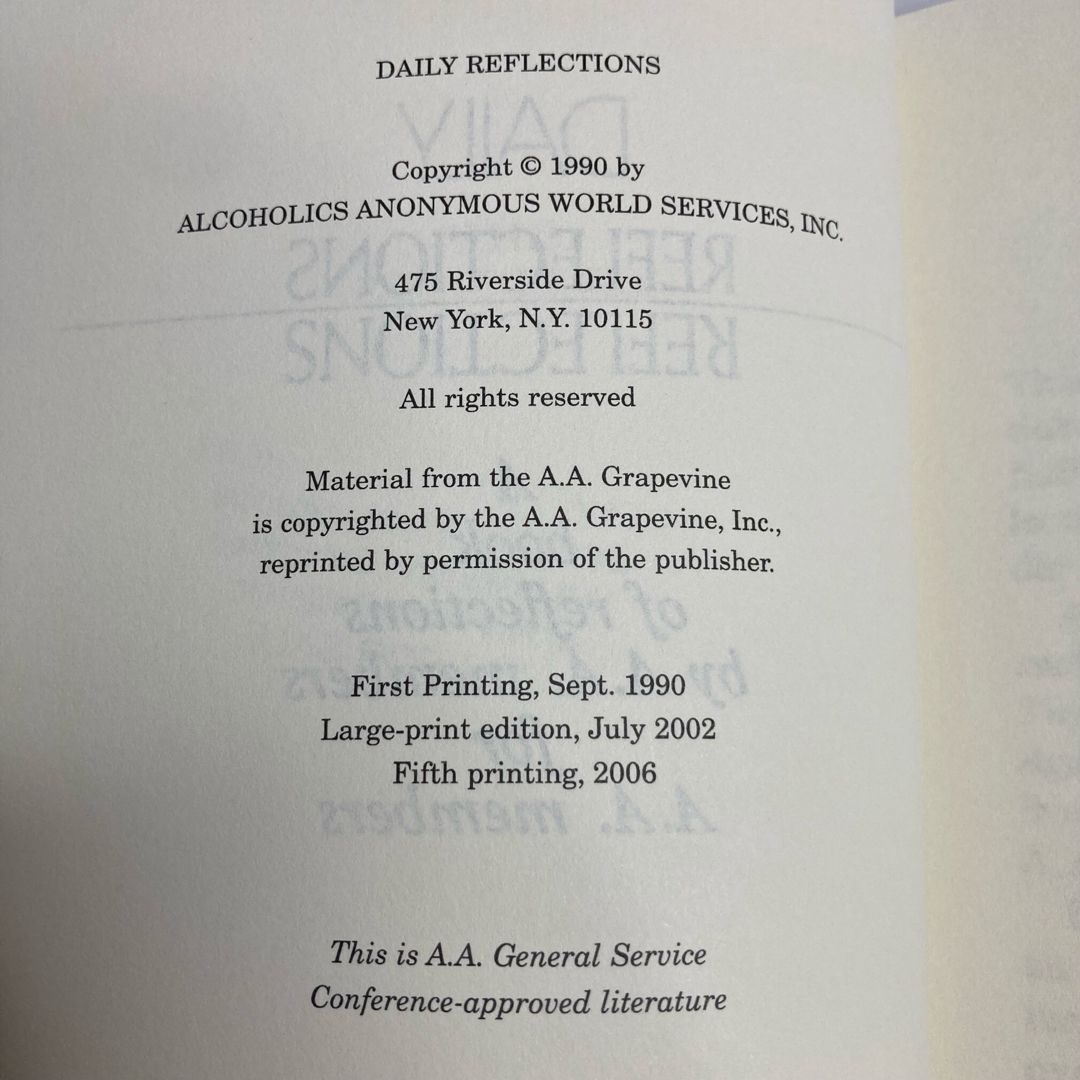 Daily Reflections by Alcoholics Anonymous World Services, Inc. Staff ...