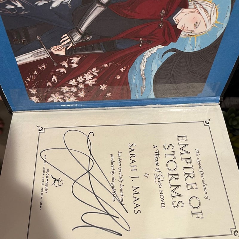 SIGNED hardcover Empire of Storms . A Throne of Glass Novel 2016