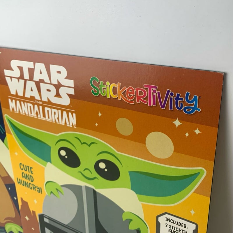 Star Wars The Mandalorian Stickertivity Book Lot I Am Grogu + Cute And Hungry