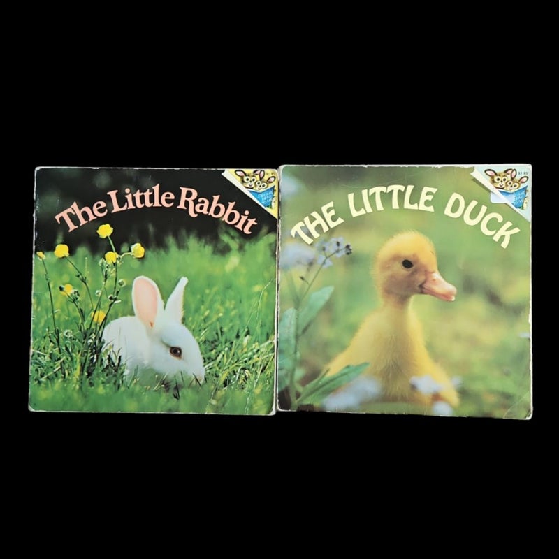 Lot of 2, Random House Pictureback Series The Little Duck and The Little Rabbit