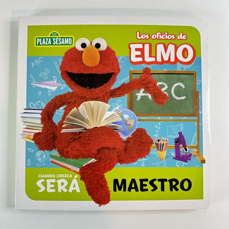 Spanish Plaza Sesamo Los oficios de Elmo Sera Maestro with Puzzles