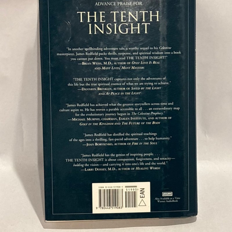 The Tenth Insight : Holding the Vision by James Redfield 1996 First Printing