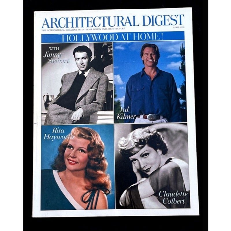 Architectural Digest Magazine April 1998 Hollywood At Home Issue