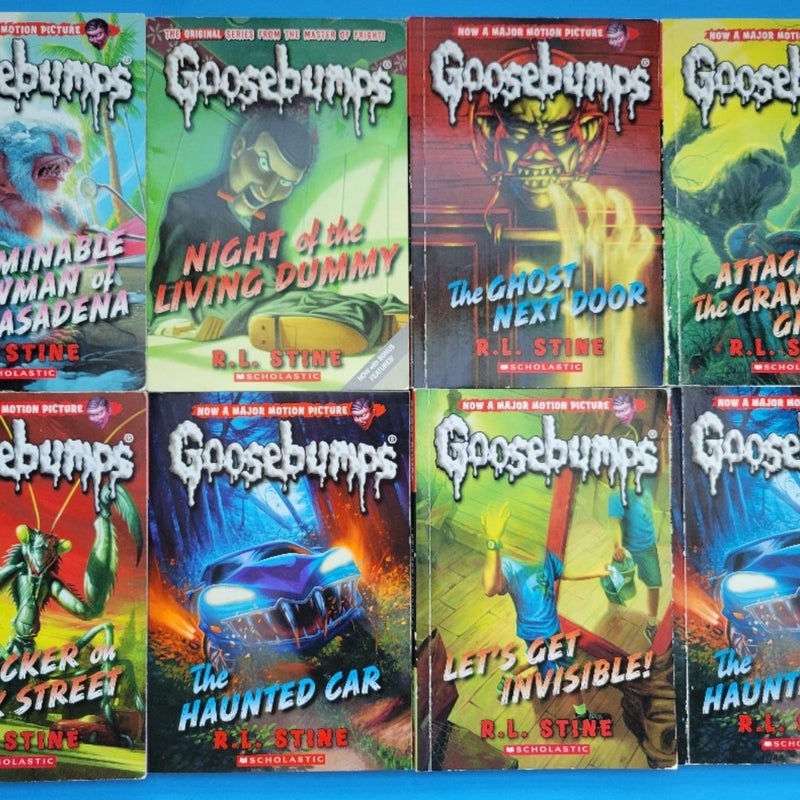 GOOSEBUMPS HORROR BOOK LOT OF 8 BY R.L. STINE ALL 2015 SCHOLASTIC 1ST EDITIONS