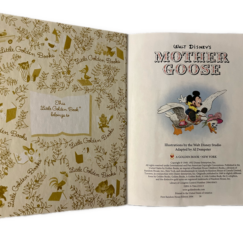 Walt Disney’s Mother Goose A Little Golden Book Hardcover