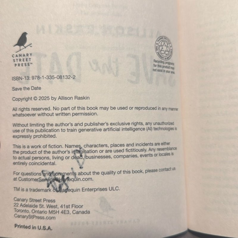 Save the Date - Signed edition 