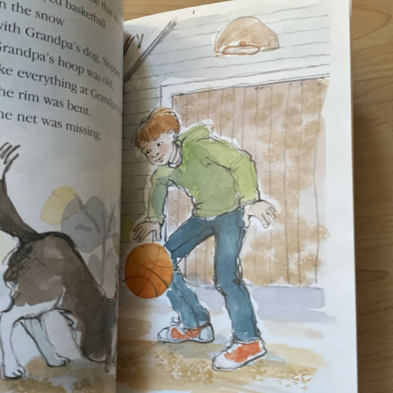 Gus and Grandpa at Basketball