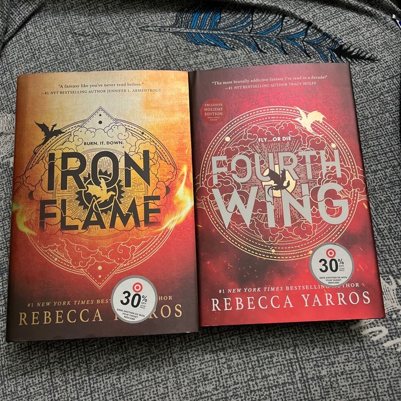 Fourth Wing (Holiday Edition) & Iron Flame - Fiction Books