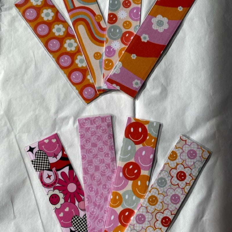 2 Handmade Laminated Bookmarks 