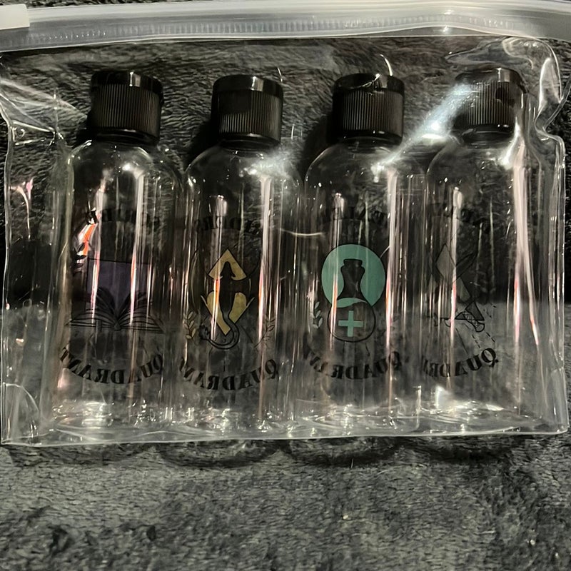 Fourth Wing travel bottles