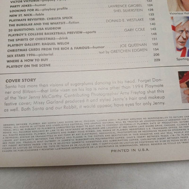PLAYBOY MAGAZINE: December 1996