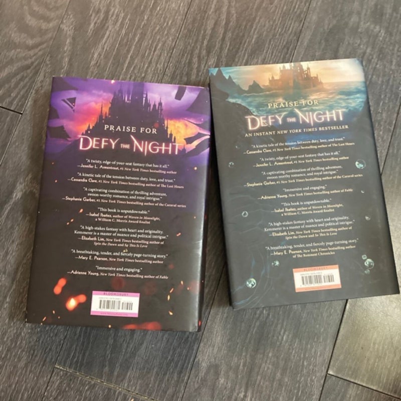signed copies of Defy the night and defend the dawn