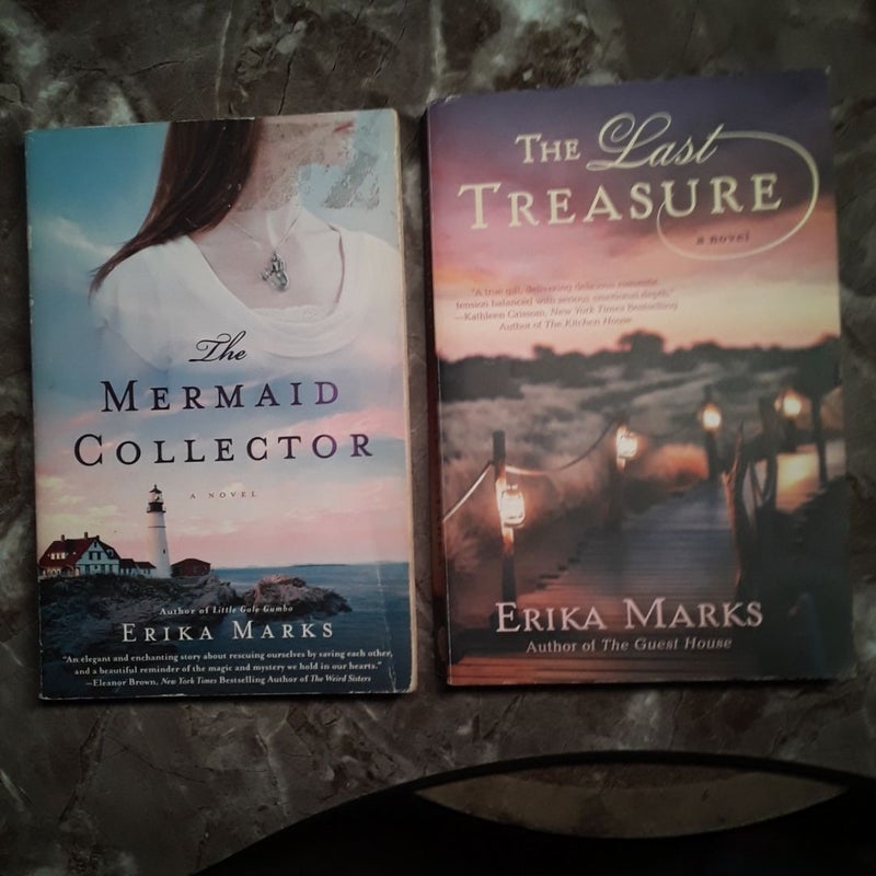 Lot of 2 Books by Erika Marks The Last Treasure & The Mermaid Collector 