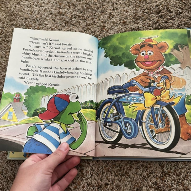 Kermit and the new bicycle 
