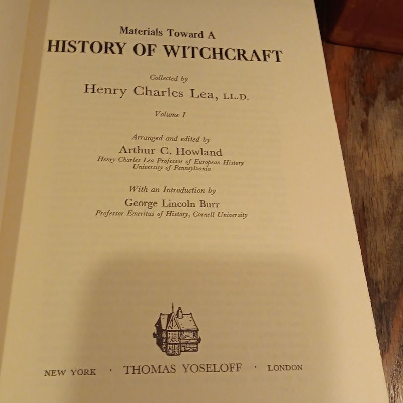 Materials Toward A History of Witchcraft 3 Volume set in slip box 1957