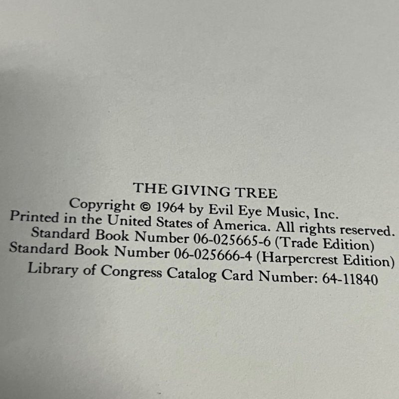 The giving tree 1964 Evil Eye 