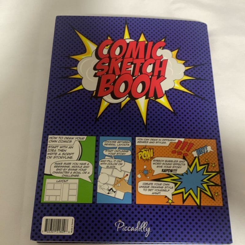 Comic Sketch Book, Includes Lessons, Tips and Instructions, for a Comic Book Art