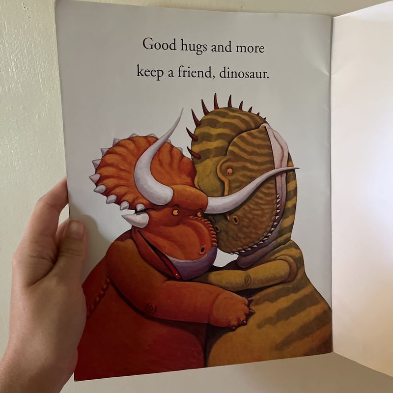 How do dinosaurs stay friends?