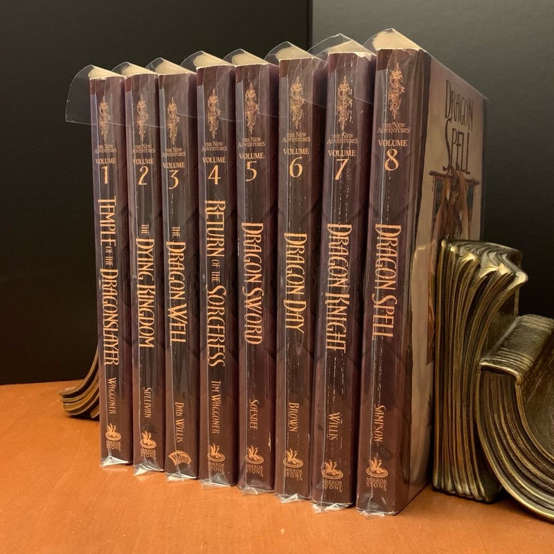 DragonLance: Complete New Adventures Series 1-8, First Edition: Temple of the Dragonslayer, The Dying Kingdom, The Dragon Well, Return of the Sorceress, Dragon Sword, Dragon Knight, Dragon Spell