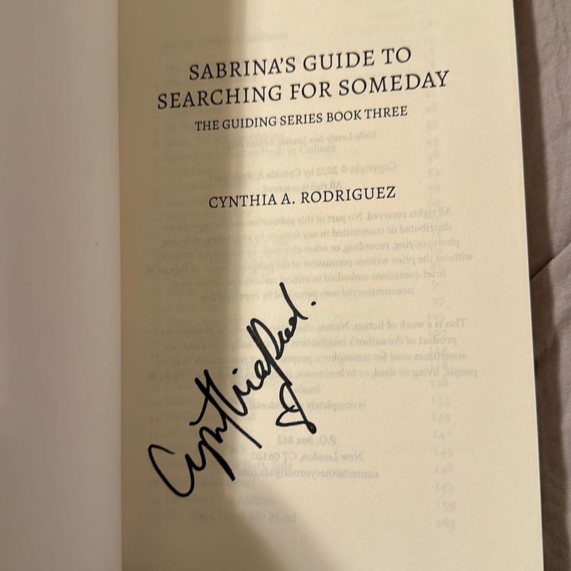 Sabrina’s Guide to Searching for Someday (Hello Lovely Box Special Edition, signed)