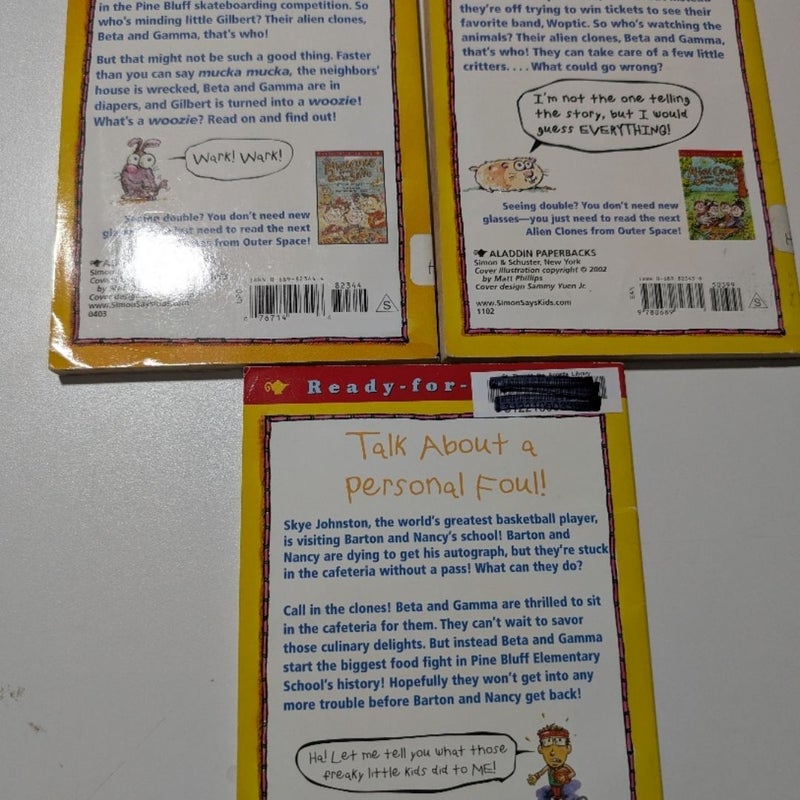Lot of 3 Alien Clones From Outer Space Books