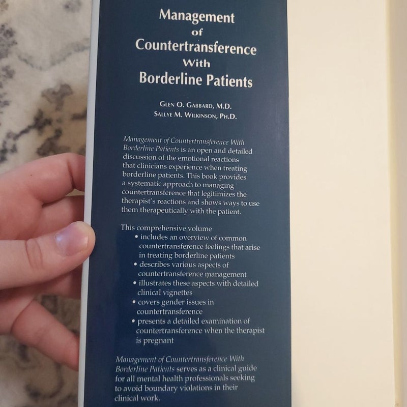 Management of Countertransference with Borderline Patients