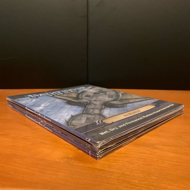 Pathfinder Flip-Mat Lot: Airship, Warship, Carnival, NEW in wrap