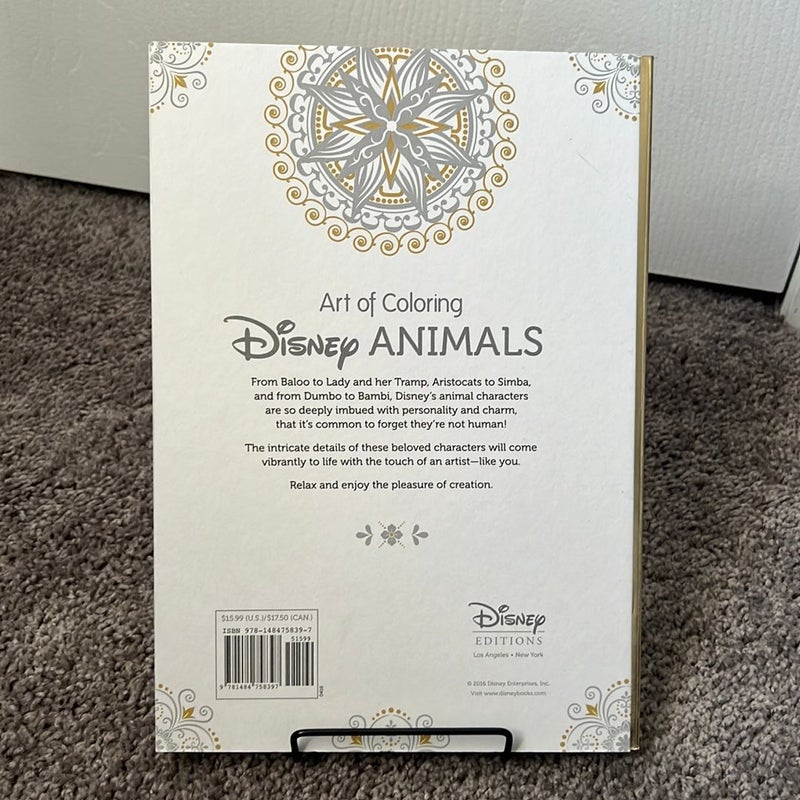 Art of Coloring: Disney Animals by Disney Books, Hardcover