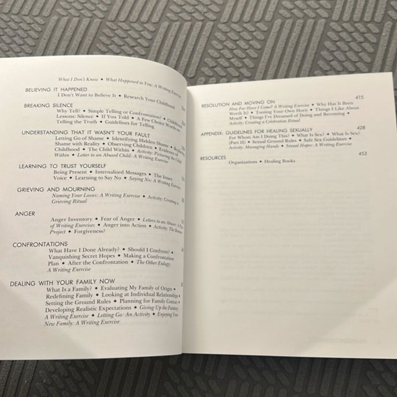 The Courage to Heal Workbook