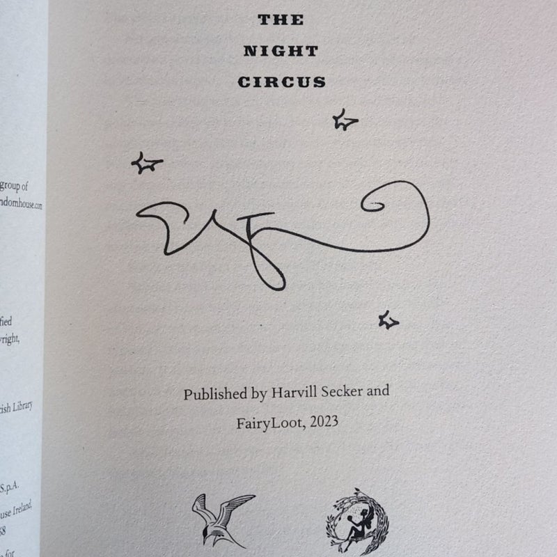 HANDSIGNED Fairyloot The Night Circus and The Starless Sea by Erin Morgenstern