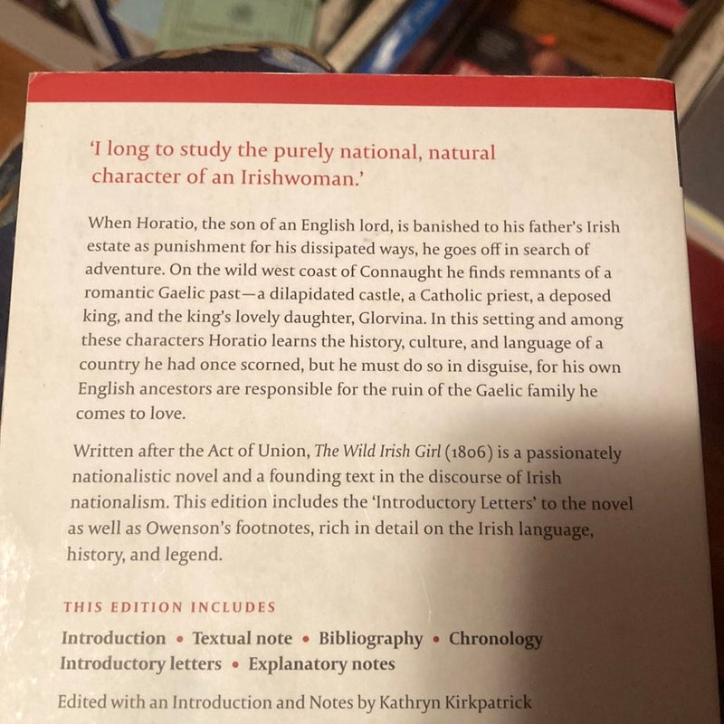 The Wild Irish Girl by Sydney Owenson, Paperback Pangobooks