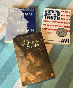 Middle School Bundle: Things Not Seen, Nothing but the Truth, The Shakespeare Stealer