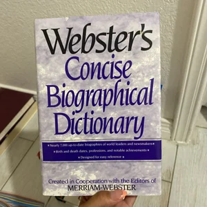 Webster's Concise Biographical Dictionary