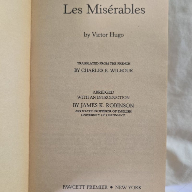 Les Miserables Victor Hugo 1989 vintage printing 