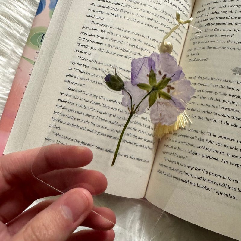 Handmade Real Flower Tassel Bookmark