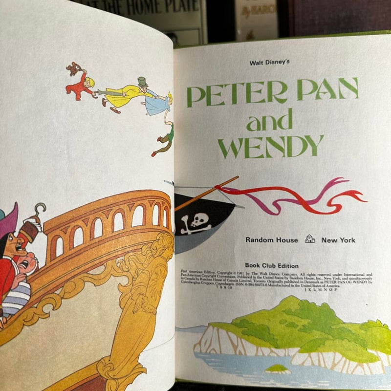 Disney peter pan and Wendy 1981 vintage book