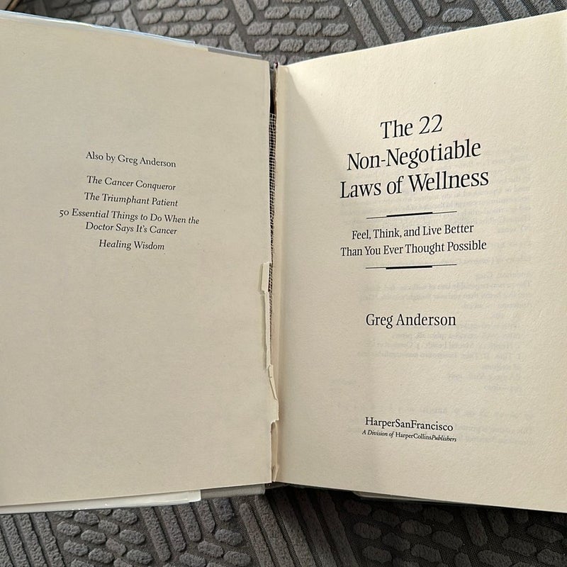 The 22 Non-Negotiable Laws of Wellness