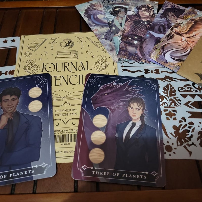 Fairyloot December 2024 Tarot Cards, Bookmars and Stencils