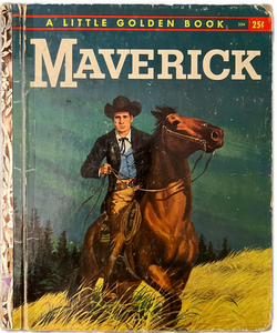 Vintage 1959 First Print MAVERICK A Little Golden Book Western Cowboy Hardcover